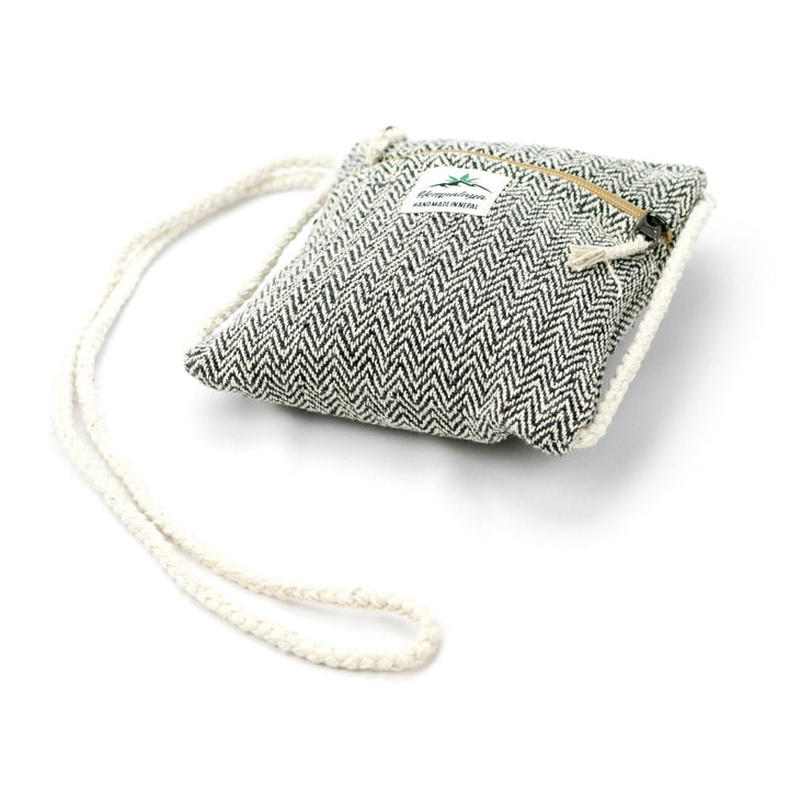 Hemp neck pouch, black - Hempalaya