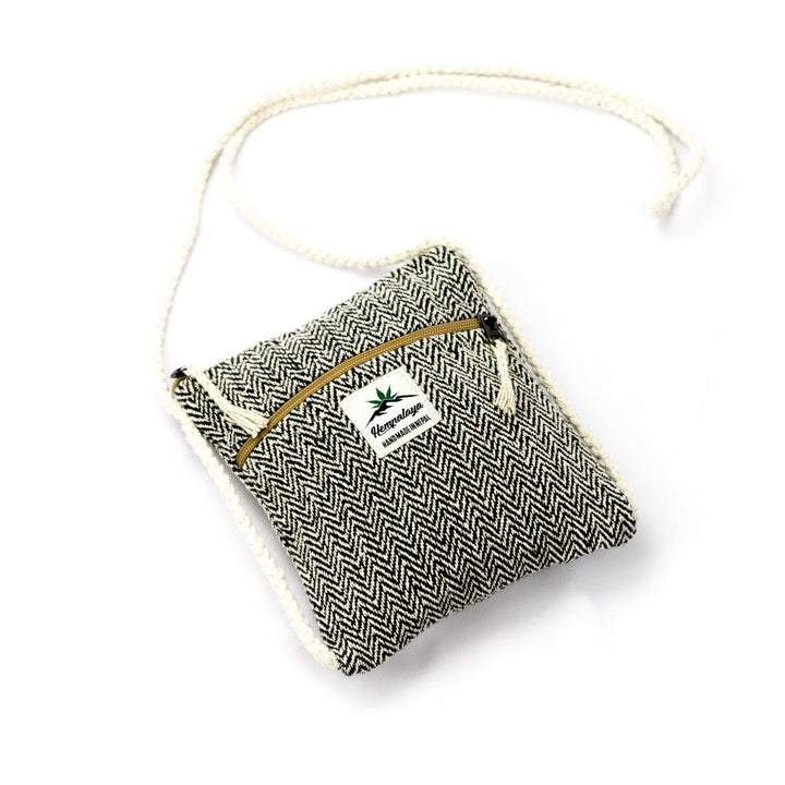 Hemp neck pouch, black - Hempalaya