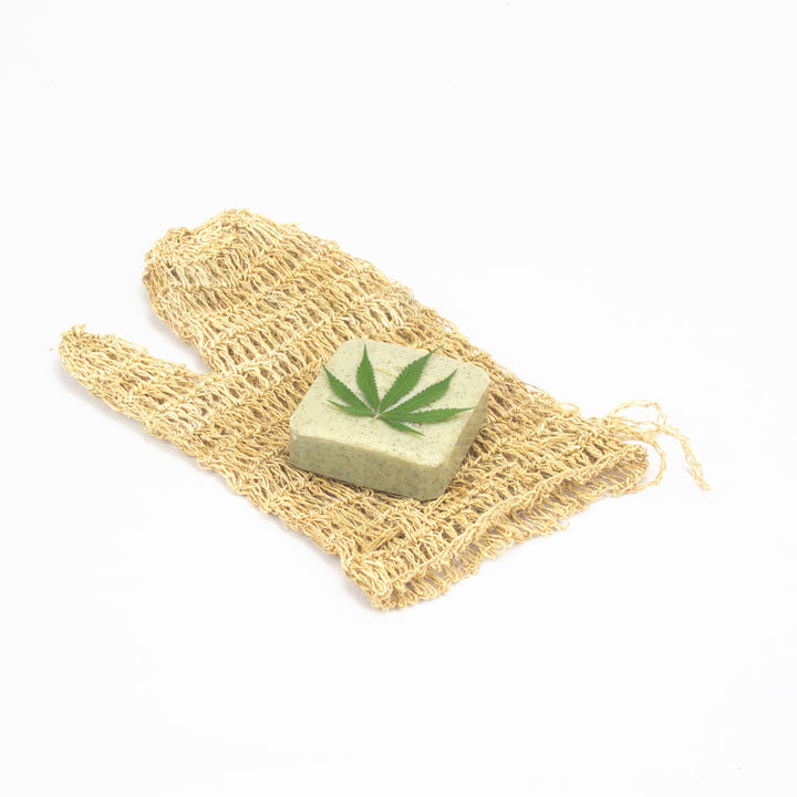 Hemp massage glove, body exfoliating glove - Hempalaya