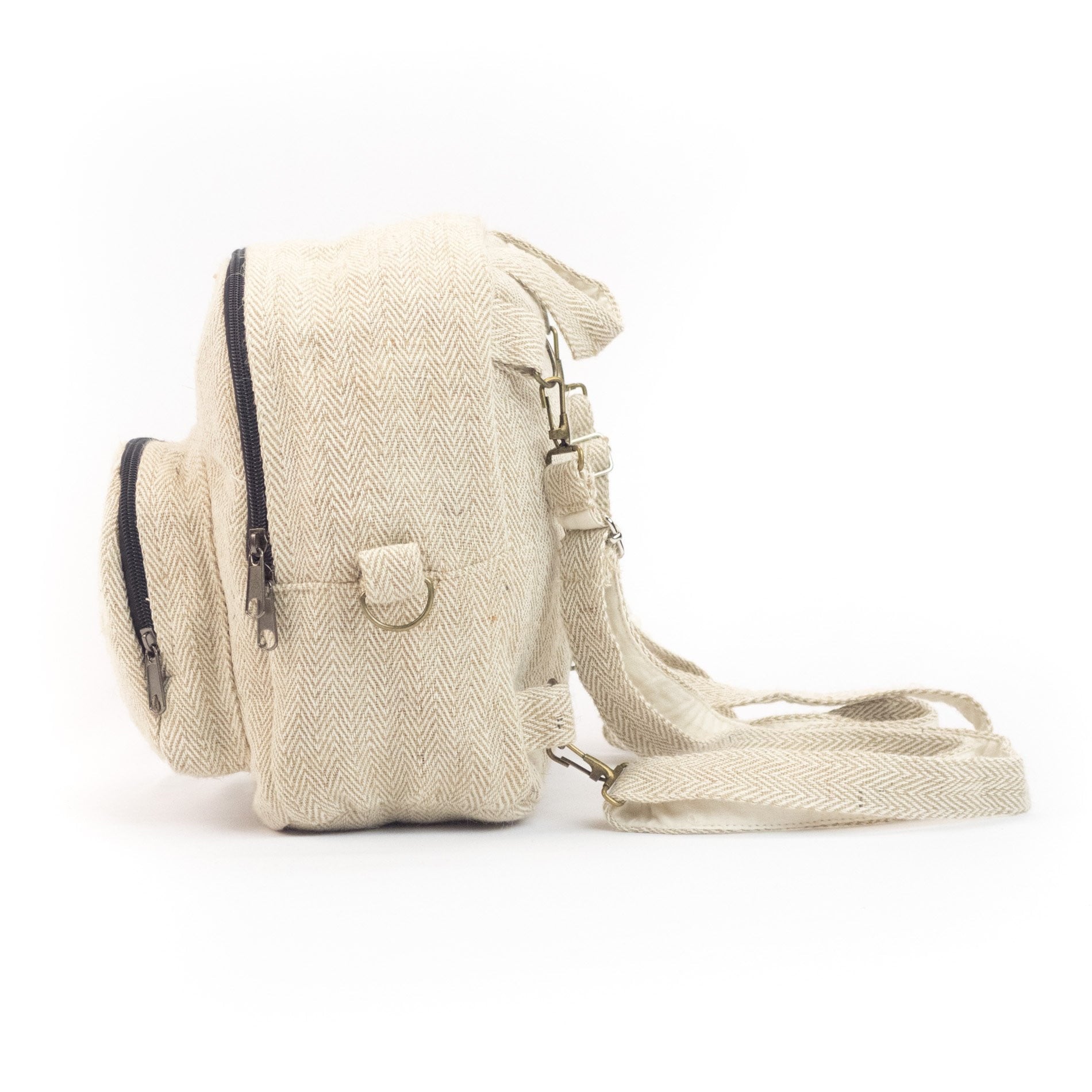 Hemp 2 in 1 mini backpack, natural - Hempalaya