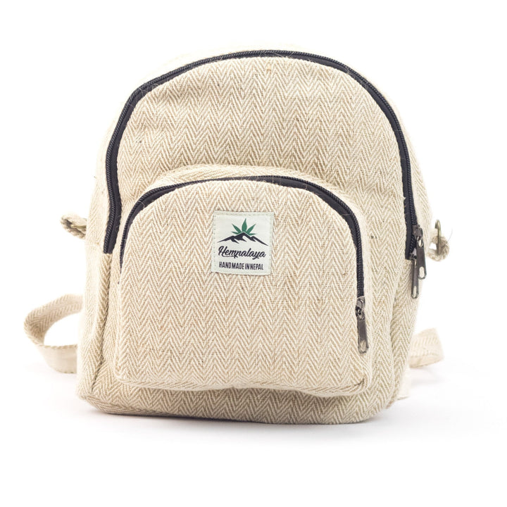 Hemp 2 in 1 mini backpack, natural - Hempalaya