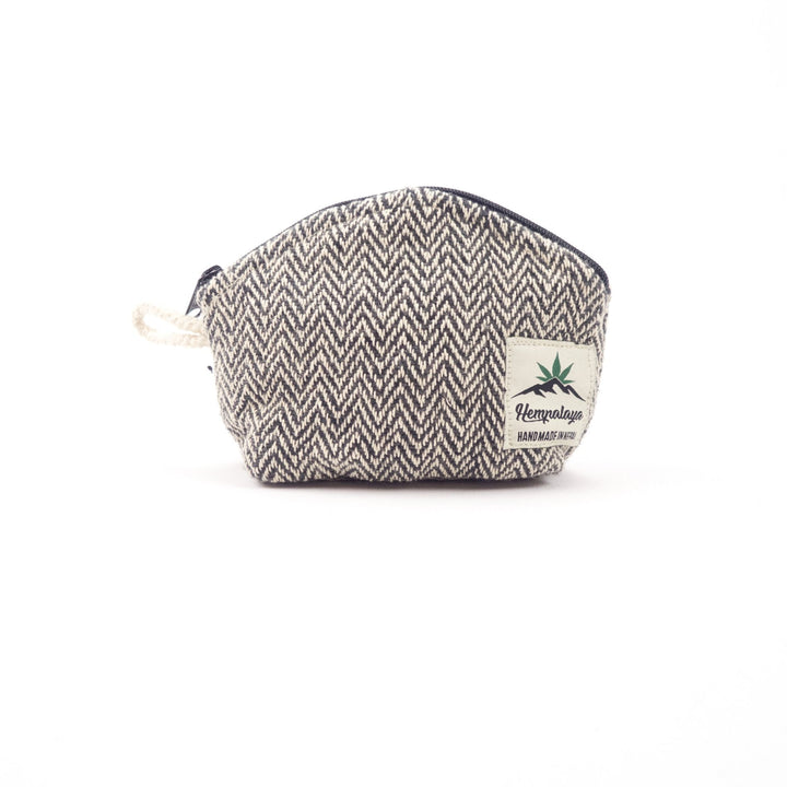 Hemp coin purse, change purse, black - Hempalaya