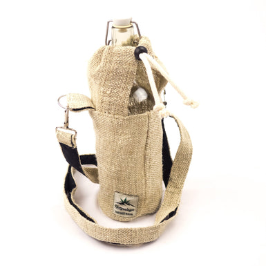 Hemp water bottle bag, bottle holder - Hempalaya