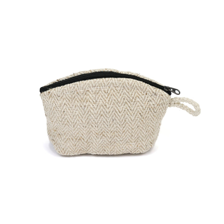 Hemp coin purse, change purse, natural - Hempalaya