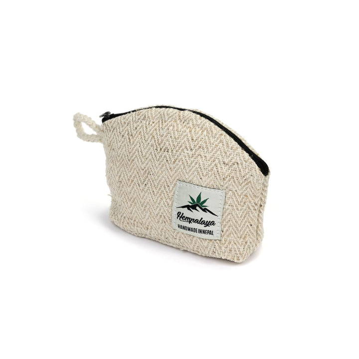 Hemp coin purse, change purse, natural - Hempalaya