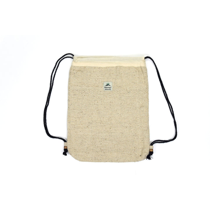 Hemp drawstring bag, natural - Hempalaya