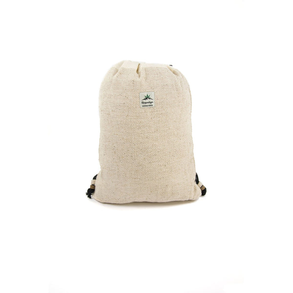 Hemp drawstring bag, natural - Hempalaya