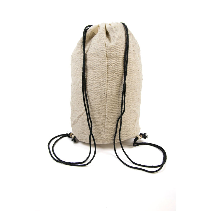 Hemp round bottom duffle bag, natural - Hempalaya