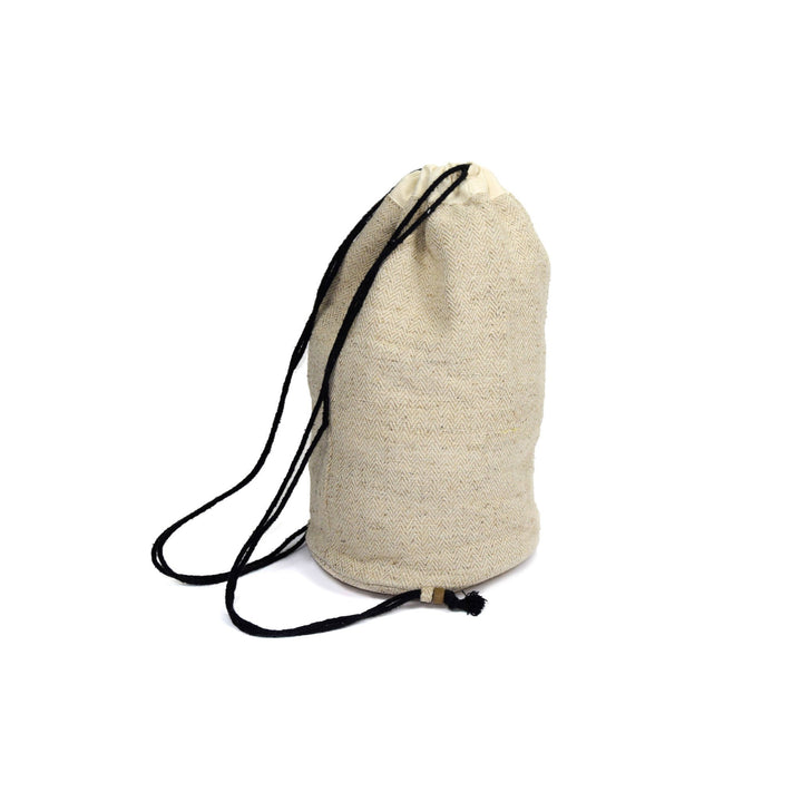 Hemp round bottom duffle bag, natural - Hempalaya