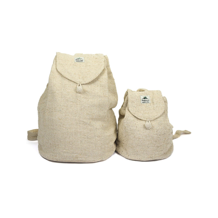 Hemp backpack punty, large, natural - Hempalaya